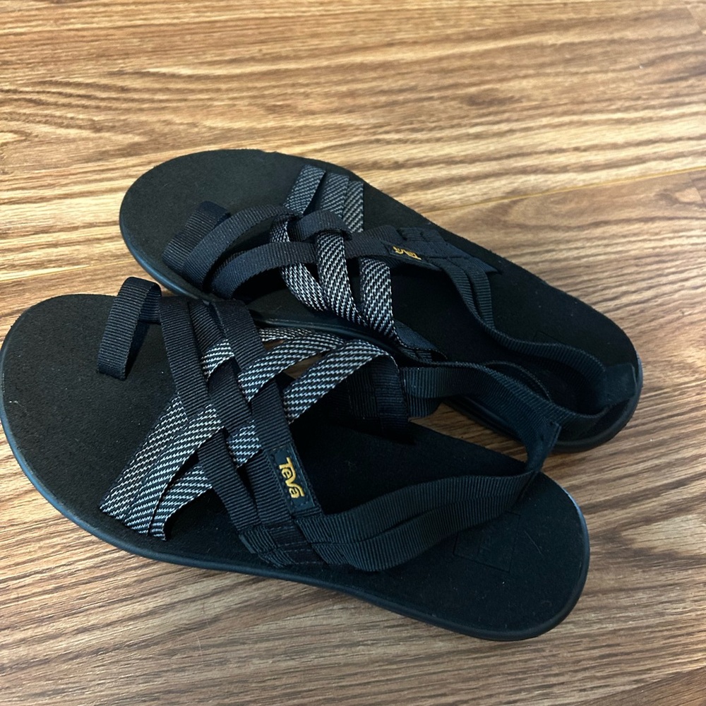 Teva Black and Gold Sandals